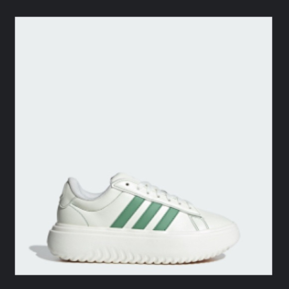 Adidas Grand Court Platform Shoes Size 8